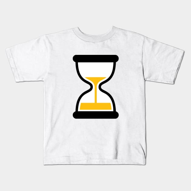 Sandglass Hourglass Running Out of Time Icon Emoticon Kids T-Shirt by AnotherOne